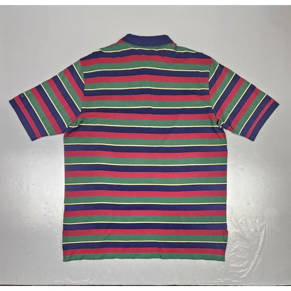 VTG Polo Golf Ralph Lauren Polo Shirt Mens XL Multicolor Stripe 100% Pima Cotton